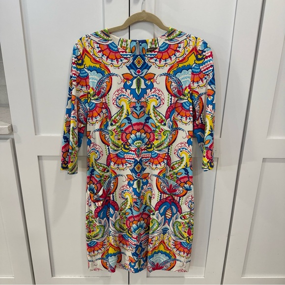 J. McLaughlin Dresses & Skirts - J. McLaughlin Multicolor 3/4 Sleeve Dress Sz L
